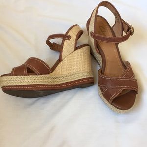 Clarks wedge sandals, size 6M. Beautiful cond.